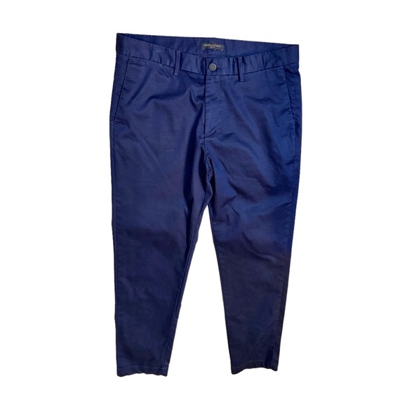 Banana Republic Sz 35 navy slim fit dress pants Men’s size 35 X 32 - Picture 12 of 15